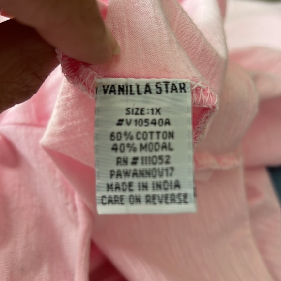 Vanilla Star Pink Long Sleeve Twisted Front Tee Shirt - Picture 8 of 8